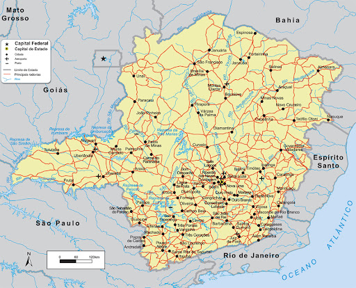 Mapa do Brasil estilizado com destaque para a rede logística da Veltronic